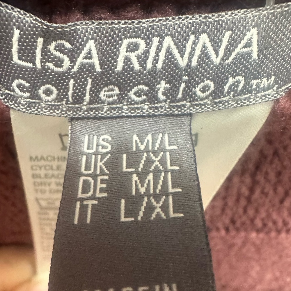 Lisa Rinna Collection Cable Knit Poncho Size M/L - Picture 10 of 11